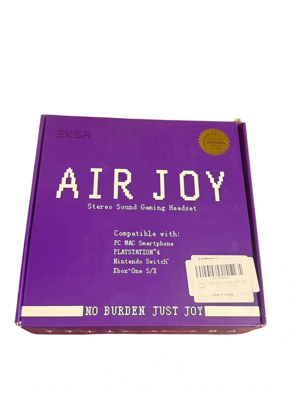 Air Joy Stereo Sound Gaming Headset in Purple and Black